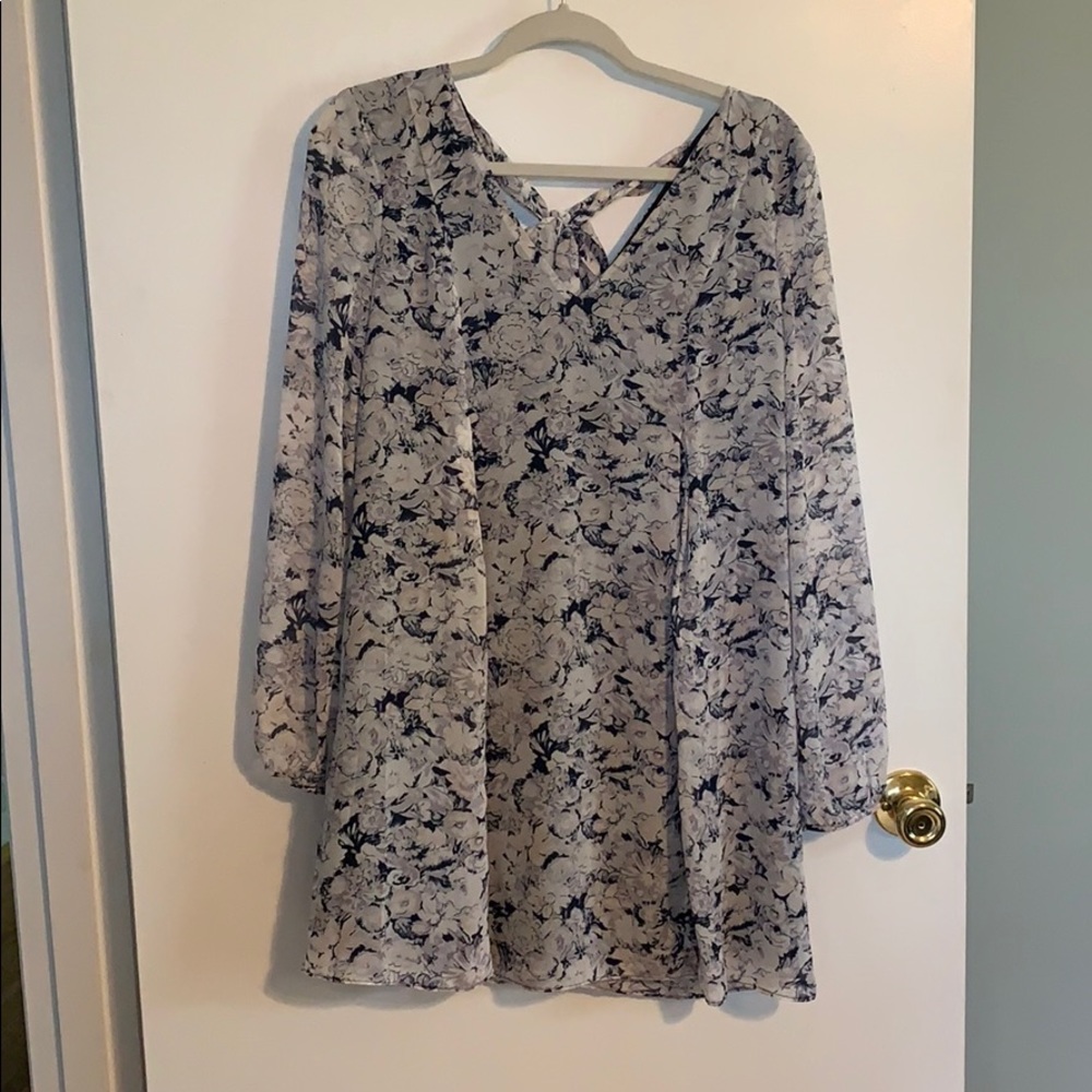 Floral long sleeve dress